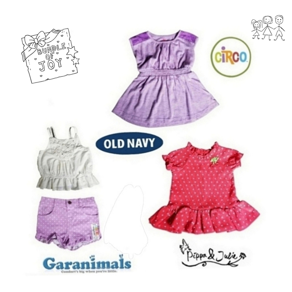TODDLER GIRL'S DRESSES & SHORTS BUNDLE 18 MOS